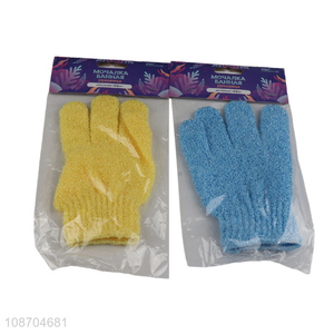 Good quality skin-friendly exfoliating gloves bath gloves body exfoliator scrubber