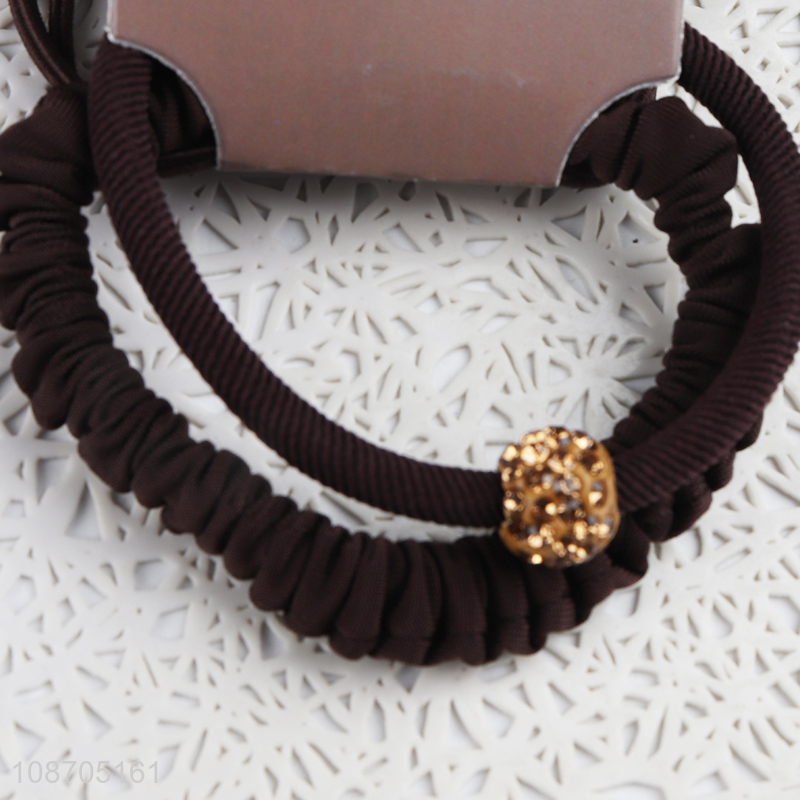 Hot selling women girls elastic hair rings fabric hair ties