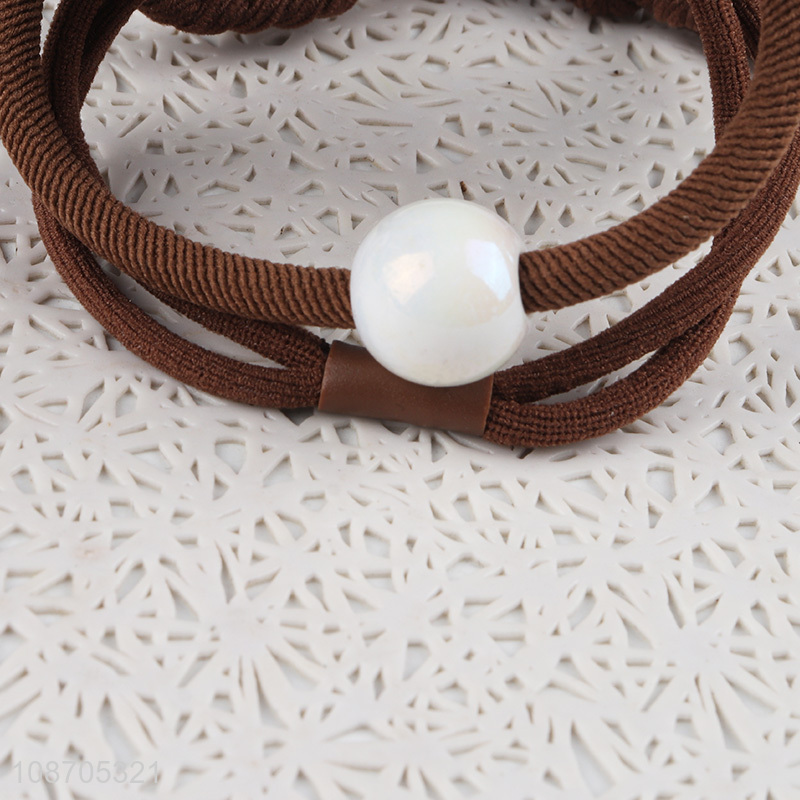 Wholesale fashion elastic ponytail holder hair bands for women girls