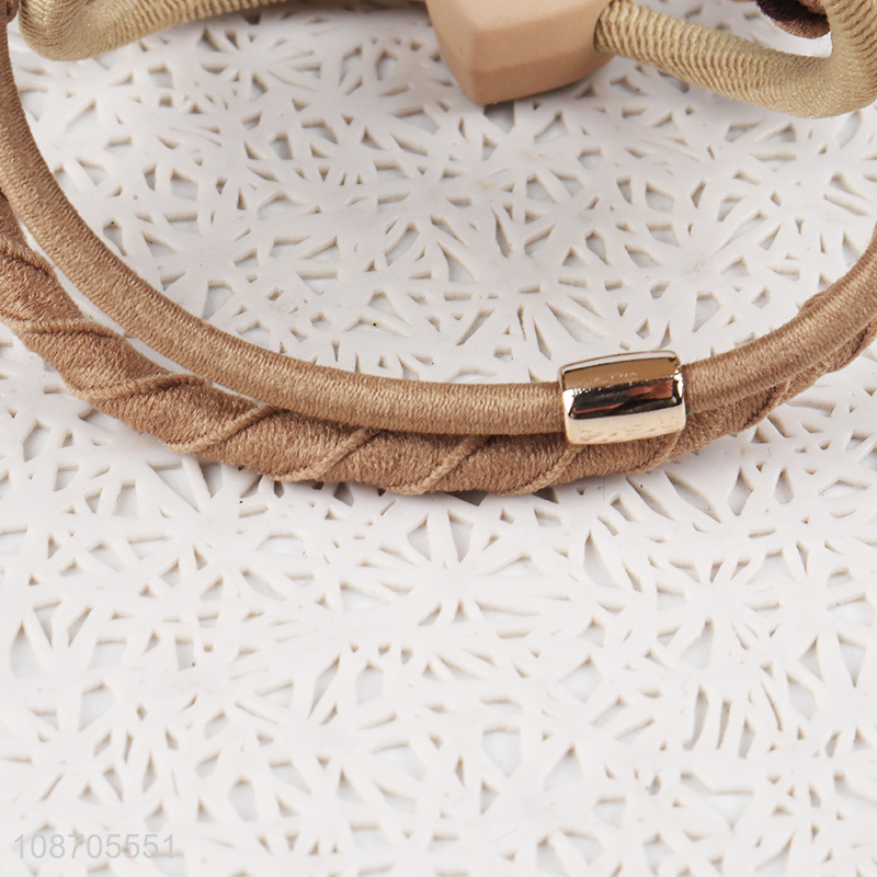 New design chunky high elastic hair rings hair bands for women