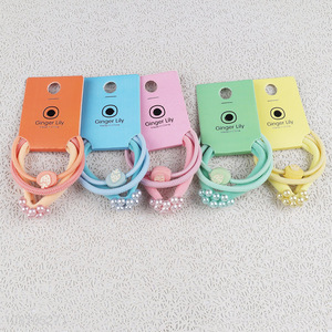 Bottom price candy colored hair bands ties women hair accessories