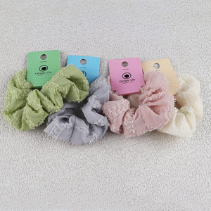 Top products fashion girls hair scrunchies hair rope hair ring wholesale