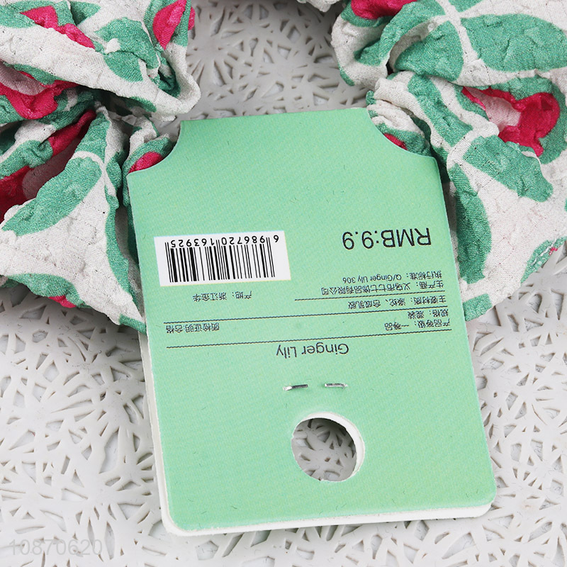 Best price colorful elastic fashion girls hair scrunchies hair rope for sale