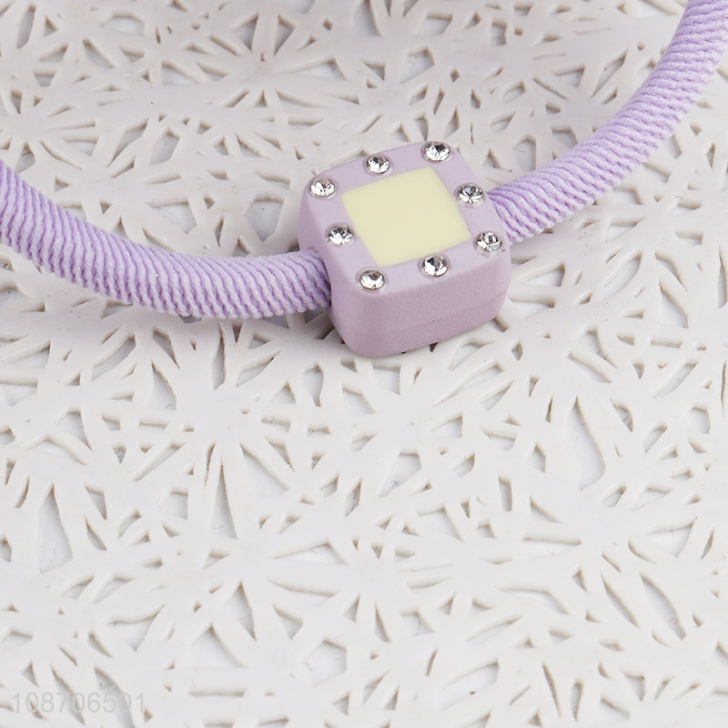 Factory price bowtie lace elastic hair rope fashion hair ring for sale