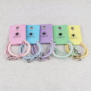 China factory multicolor elastic girls braided hair rope hair ring for headdress