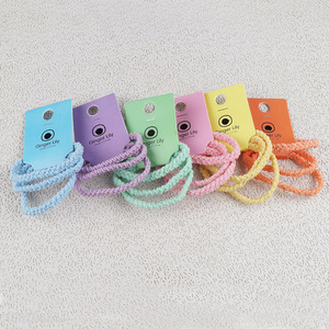 China products multicolor elastic braided girls hair rope hair scrunchies wholesale