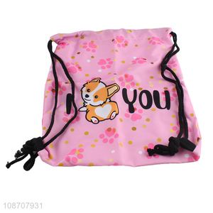 Popular products cartoon portable drawstring storage bag for sale