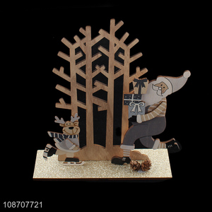 Hot products christmas decoration wooden crafts tabletop ornaments for sale