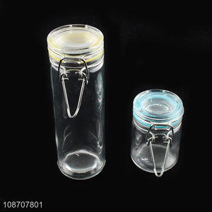 China factory glass storage jar sealed snack candy jar for sale