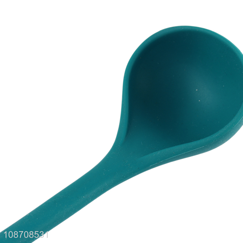 Hot items long handle silicone kitchen utensils soup ladle for sale
