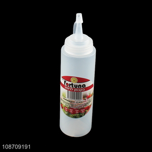 Wholesale 250ml clear plastic squeeze bottle for tomato ketchup vinegar oil