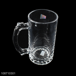 Good quality 700ml clear glass beer mug beer glasses with handle
