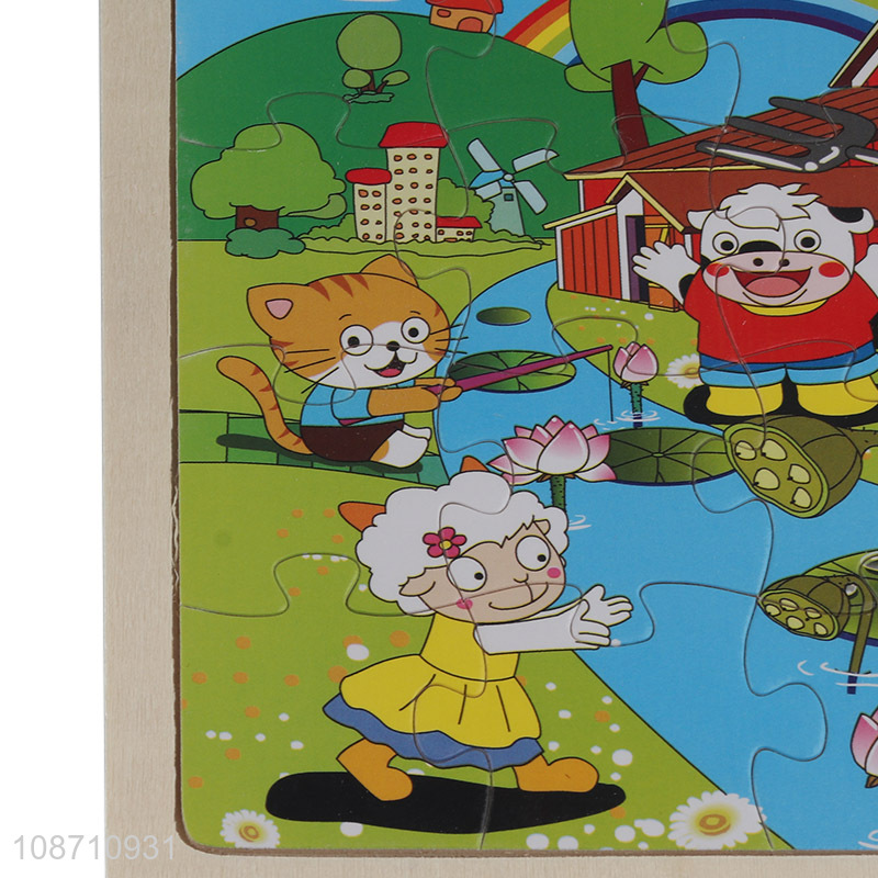Most popular wooden puzzle jigsaw toys educational games for children