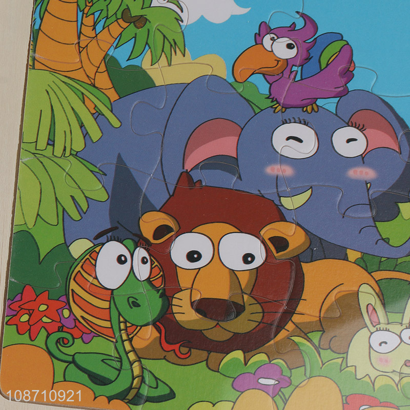 Factory price cartoon animal jigsaw preschool story puzzle game for kids