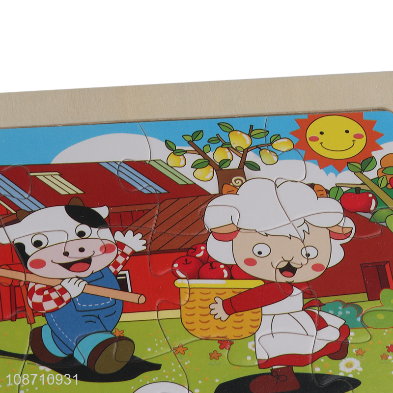 Most popular wooden puzzle jigsaw toys educational games for children