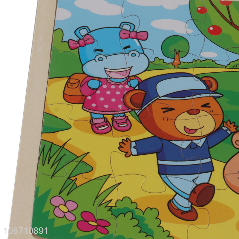 China factory animal puzzle toys wooden jigsaw toys for children