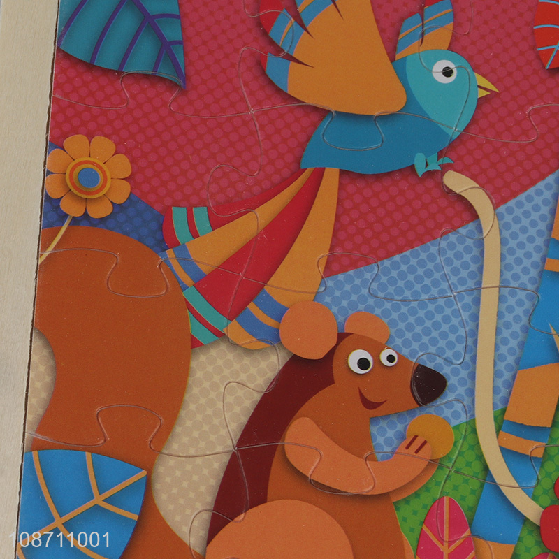 Top quality wooden kids animal puzzle toys jigsaw toys for sale