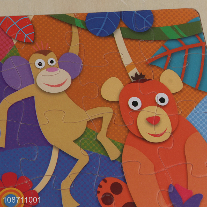 Top quality wooden kids animal puzzle toys jigsaw toys for sale