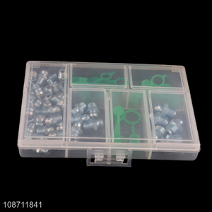 Wholesale 60pcs grease <em>nipple</em> and <em>nipple</em> cap set. including: 30pcs M6*1 straight grease nipples