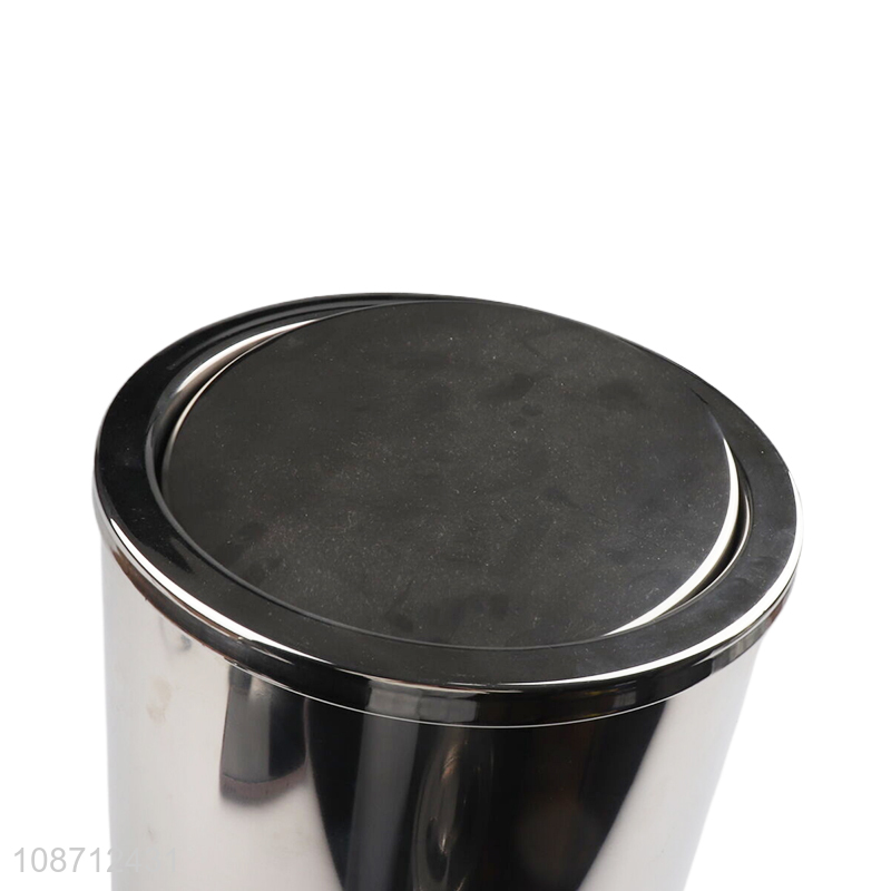 New arrival stainless steel swing lid trash bin waste bin for sale