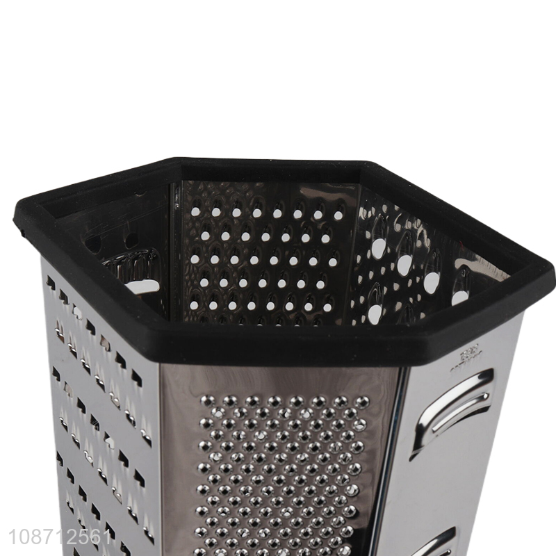 Good quality stainless steel 6sides kitchen gadget vegetable grater for sale