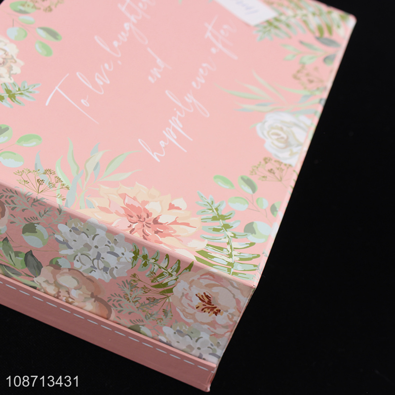 Good price delicate floral print cardboard flower arrangement box suitcases