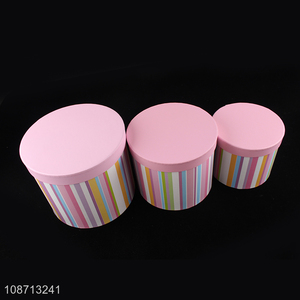 Wholesale round flower gift box present wrapping box for Mother's Day