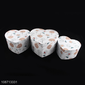New product heart shape flower arrangement box holiday gift wrapping box