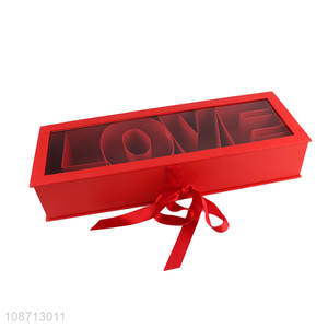 Good quality Valentine's Day flower packing box paper gift box with lid