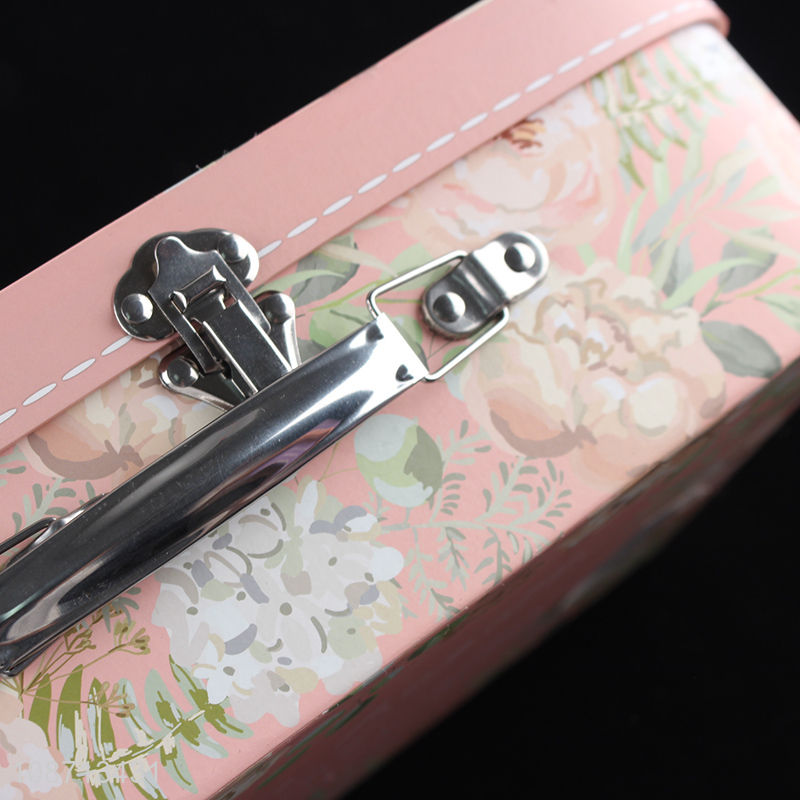 Good price delicate floral print cardboard flower arrangement box suitcases