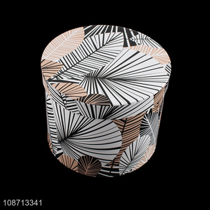 Wholesale round leaf printed flower <em>box</em> gift <em>box</em> cardboard <em>packing</em> <em>box</em>