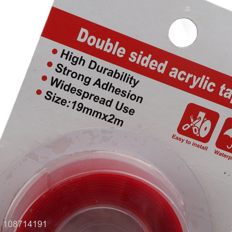 Online wholesale 2m clear multi-use waterproof double-sided acrylic tape