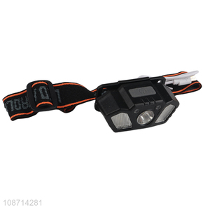 Wholesale 3.7V 4LED White +2LED Red +1XPE Headlight (including 400mah 14500 lithium battery)