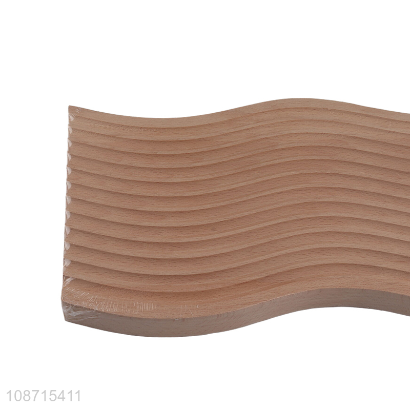 New product wavy wooden bread pizza serving tray placemat cup mat