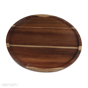 Wholesale round natural wooden desserts appetizers fruits serving tray