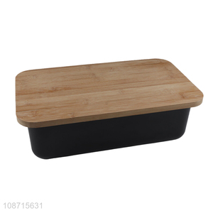 Best price rectangle bamboo storage box tableware storage box for kitchen