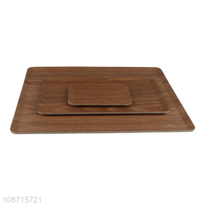 New arrival wooden rectangle food snack serving tray storage tray