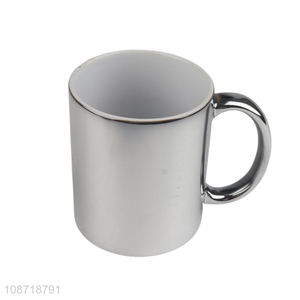Wholesale ceramic sublimation metallic <em>mugs</em> silver plated coffee <em>mugs</em>