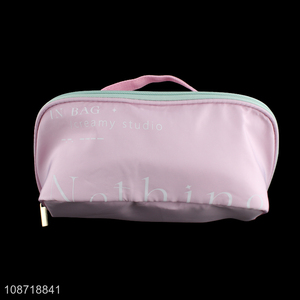 Wholesale large capacity portable makeup bag travel toiletry pouch for women