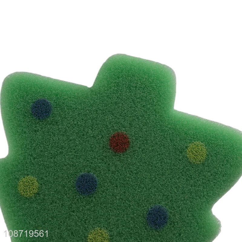 New products christmas tree shape dead skin remover bath sponge