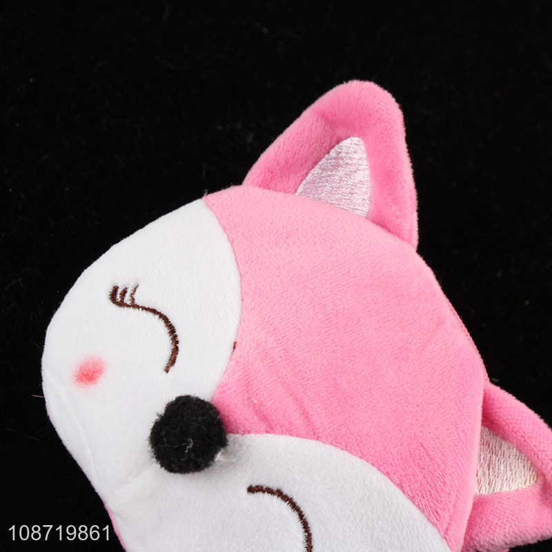 Good quality cute cartoon fox plush coin pouch coin wallet change bag