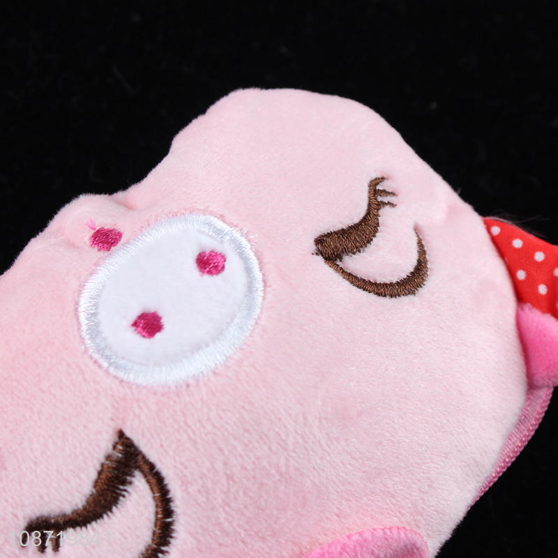 Wholesale cute cartoon pig plush coin purse wallet for kids adults