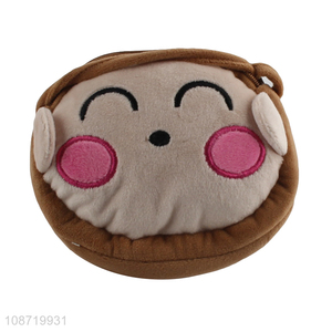 Wholesale kawaii cartoon monkey crossbody bag fluffy coin purse wallet