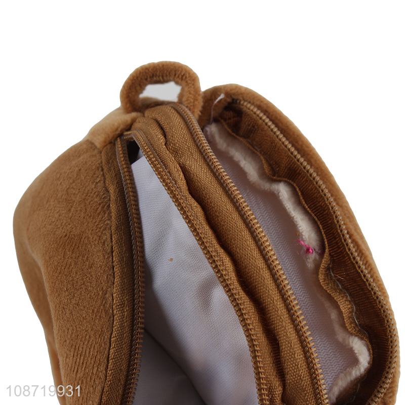 Wholesale kawaii cartoon monkey crossbody bag fluffy coin purse wallet