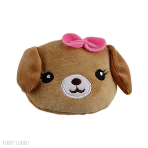 Wholesale cute cartoon <em>dog</em> plush coin purse key chain for kids girls