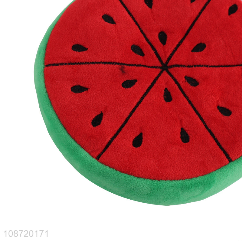 Wholesale watermelon fluffy plush crossbody messenger bag for boys girls