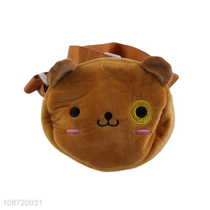 Good quality kawaii cartoon bear plush crossbody bag for kids toddlers