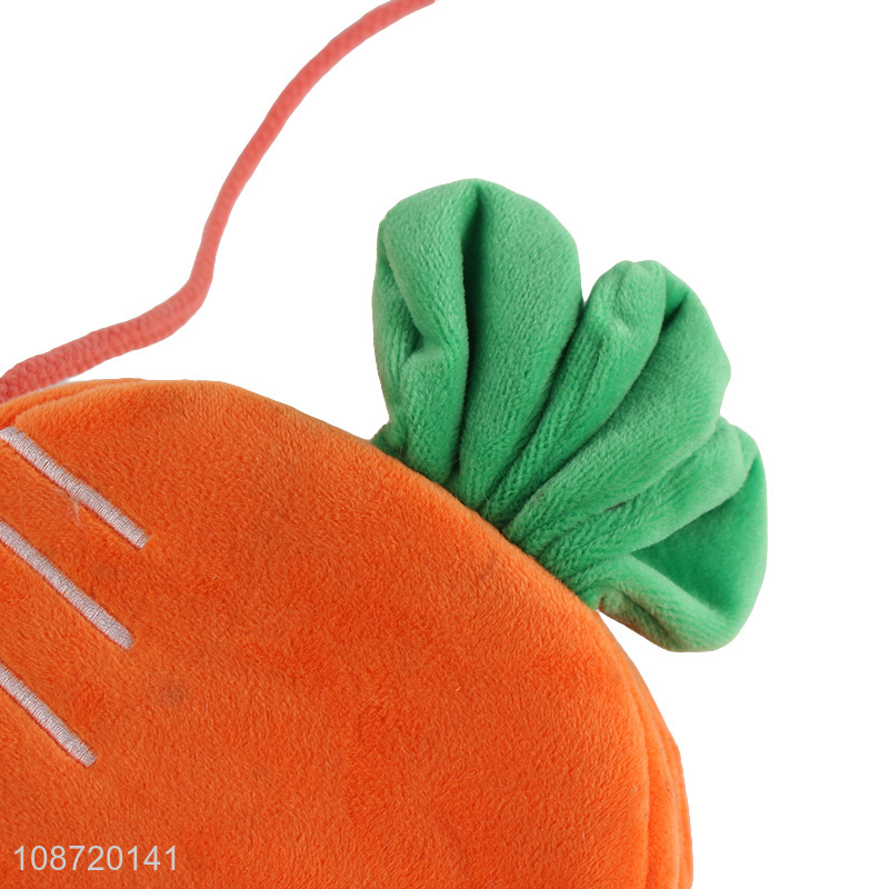 Online wholesale kawaii cartoon carrot crossbody bag fluffy shoulder bag