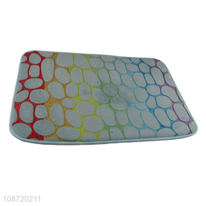 Factory price soft pebble pattern bath mat anti-slip bathroom <em>rug</em>