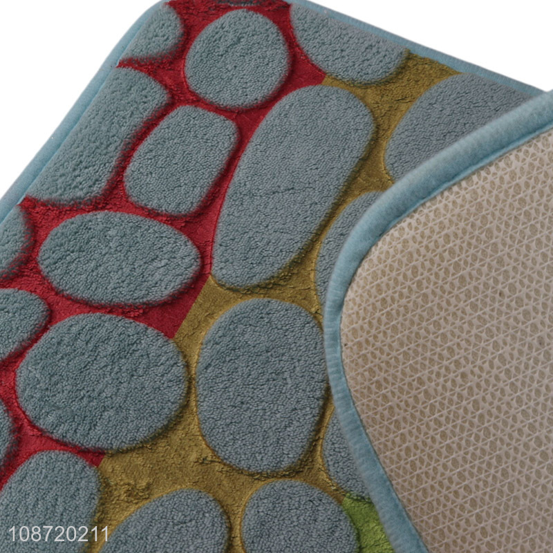 Factory price soft pebble pattern bath mat anti-slip bathroom rug